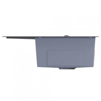 Мойка настол.монтаж 60х50 (3,0) прав. вып 3 1/2  MIXLINE PRO с ФАСКОЙ 20см с сифоном (черный графит)