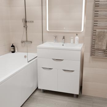 Тумба д/ванной "ЭТЬЕН-65" под раковину Нелли-65 (MIXLINE) (ПВХ)