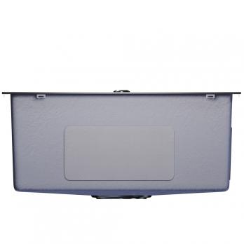 Мойка настол.монтаж 50х50 (3,0) вып 3 1/2  MIXLINE PRO 20см с сифоном (черный графит НАНО декор)