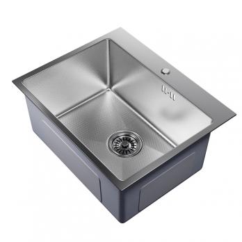 Мойка настол.монтаж 53х43 (3,0) вып 3 1/2  MIXLINE PRO 22см с сифоном (сатин НАНО декор)