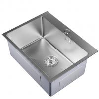 Мойка настол.монтаж 60х45 (3,0) вып 3 1/2  MIXLINE PRO 22см с сифоном (сатин НАНО декор)