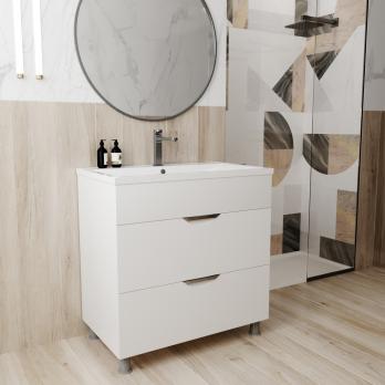 Тумба д/ванной "ЭТЬЕН-75" под раковину Нелли-75 (MIXLINE) (ПВХ)