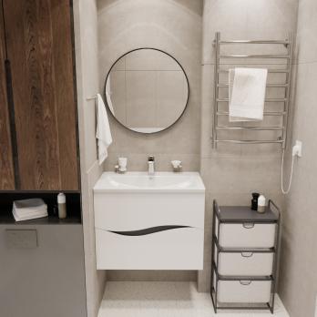 Тумба д/ванной "Лайф-70" подвесная  под раковину Марго-70 (MIXLINE) (ПВХ)