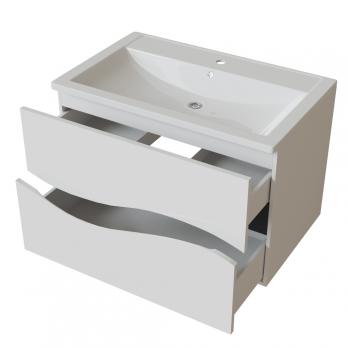 Тумба д/ванной "Лайф-80" подвесная  под раковину Марго-80 (MIXLINE) (ПВХ)