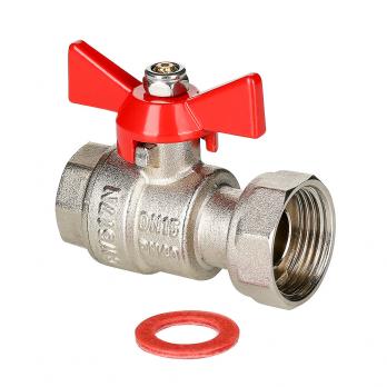 Кран шаровой с накидной гайкой 1/2"x3/4" вн.-вн.бабочка  VALTEC VT.241