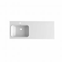 Раковина накладная"БИЛЛ-120*48" ш*г левый (выпуск, перелив, крепление, кронштейн) (MIXLINE)