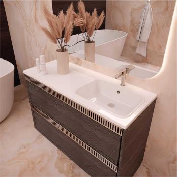 Раковина накладная"БИЛЛ-120*48" ш*г правый (выпуск, перелив, крепление, кронштейн) (MIXLINE)