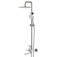 Душевая система 35к MIXLINE ML2415 излив лейка 3 позиции +лейка "Тропический душ" ХРОМ/БЕЛЫЙ