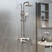 Душевая система 35к MIXLINE ML33-06"City White"излив лейка 3 поз. +лейка"Тропический душ" БЕЛЫЙ/ХРОМ