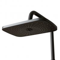 Душевая система 35к MIXLINE ML34-06 "Solo Black" излив лейка 3 поз.+лейка"Тропический душ" ЧЕРНЫЙ