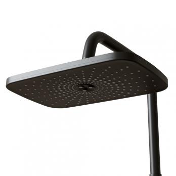 Душевая система 35к MIXLINE ML34-06 "Solo Black" излив лейка 3 поз.+лейка"Тропический душ" ЧЕРНЫЙ