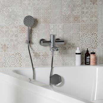 Смеситель для ванны 35k MIXLINE MLSS32-01 "Stainless" НЕРЖ