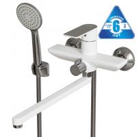 Смеситель для ванны и раковины 35k MIXLINE ML33-02 "City White" БЕЛЫЙ/ХРОМ