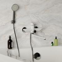 Смеситель для ванны и раковины 35k MIXLINE ML33-02 "City White" БЕЛЫЙ/ХРОМ