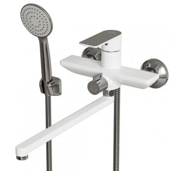 Смеситель для ванны и раковины 35k MIXLINE ML33-02 "City White" БЕЛЫЙ/ХРОМ