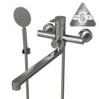 Смеситель для ванны и раковины 35k MIXLINE MLSS32-02 "Stainless" НЕРЖ