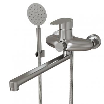 Смеситель для ванны и раковины 35k MIXLINE MLSS36-02 "Steel Kit" НЕРЖ