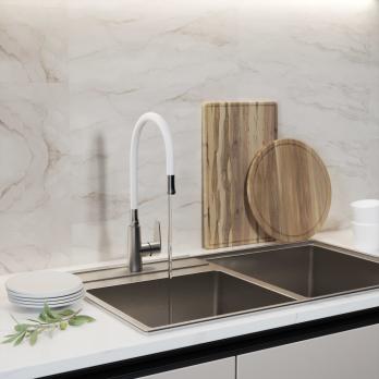 Смеситель для кухни 35k MIXLINE MLSS36-09 "Steel Kit" НЕРЖ без излива