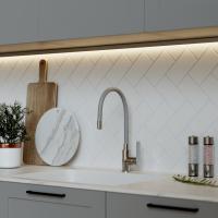 Смеситель для кухни 35к MIXLINE ML35-093 гибкий излив, б/отв, боковая, серый