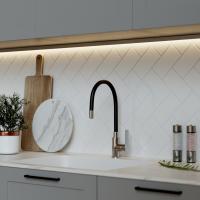 Смеситель для кухни 35к MIXLINE ML35-097 гибкий излив, б/отв, боковая, черный