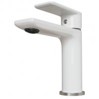 Смеситель для раковины 35k MIXLINE ML33-04 "City White" БЕЛЫЙ/ХРОМ