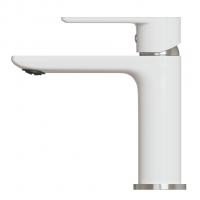 Смеситель для раковины 35k MIXLINE ML33-04 "City White" БЕЛЫЙ/ХРОМ