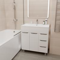 Тумба д/ванной "ЭТЬЕН-80" под раковину Нелли-80 (MIXLINE) (ПВХ)