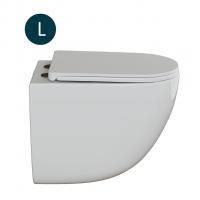 Унитаз подвесной безободковый WAVE SUNSET Tornado3.0, сид. дюропласт, м/л, быстр, БЕЛЫЙ глянец (L)