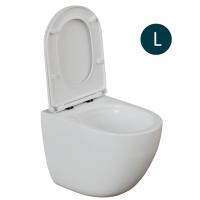 Унитаз подвесной безободковый WAVE SUNSET Tornado3.0, сид. дюропласт, м/л, быстр, БЕЛЫЙ глянец (L)