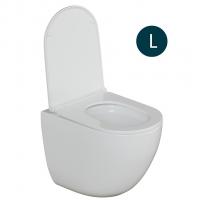 Унитаз подвесной безободковый WAVE SUNSET Tornado3.0, сид. дюропласт, м/л, быстр, БЕЛЫЙ глянец (L)