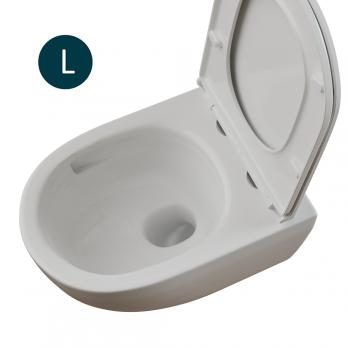 Унитаз подвесной безободковый WAVE SUNSET Tornado3.0, сид. дюропласт, м/л, быстр, БЕЛЫЙ глянец (L)