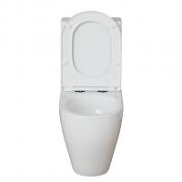 Унитаз-компакт безободковый WAVE NEO Tornado1.0, гор,ниж,2-кн.арм,сид.дюропл,м/л,быстр,БЕЛЫЙ глянец