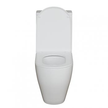 Унитаз-компакт безободковый WAVE NEO Tornado1.0, гор,ниж,2-кн.арм,сид.дюропл,м/л,быстр,БЕЛЫЙ глянец