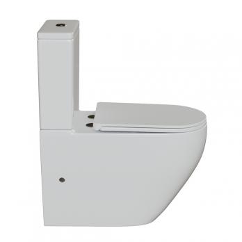 Унитаз-компакт безободковый WAVE NEO Tornado1.0, гор,ниж,2-кн.арм,сид.дюропл,м/л,быстр,БЕЛЫЙ глянец