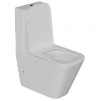 Унитаз-компакт безободковый WAVE SQUARE Tornado1.0, гор,ниж,2-кн.арм,сид.дюро,м/л,быстр,БЕЛЫЙ глянец