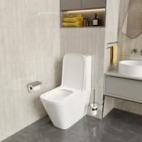 Унитаз-компакт безободковый WAVE SQUARE Tornado1.0, гор,ниж,2-кн.арм,сид.дюро,м/л,быстр,БЕЛЫЙ глянец