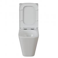 Унитаз-компакт безободковый WAVE SQUARE Tornado1.0, гор,ниж,2-кн.арм,сид.дюро,м/л,быстр,БЕЛЫЙ глянец