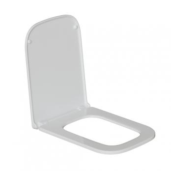 Сиденье для унитаза  WAVE SQUARE дюропласт, микролифт БЕЛЫЙ глянец