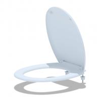 Сиденье для унитаза  белое АНИ ПЛАСТ WS0120P/WS0121P пласт.креп. м/лифт(Элегант,Комфорт,Алькор)ПАКЕТ