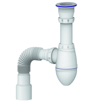 Сифон 1 1/2*40 А220P с гофрой 40*40*50  UNICORN