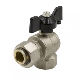 Кран угловой шаровой 1/2'' вн/накидная гайка бабочка LD PRIDE