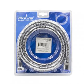 Шланг душевой 175 см имп/кон, EPDM, нерж.сталь, хром., своб. вращ MIXLINE MIX-4-175 ЛЮКС (блистер)