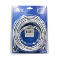 Шланг душевой 175 см имп/кон, ПВХ, белый/хром MIXLINE MIX-5-175 ЛЮКС (блистер)