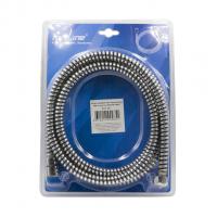 Шланг душевой 200 см имп/кон, ПВХ, черный/хром MIXLINE MIX-6-200 ЛЮКС (блистер)