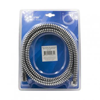 Шланг душевой 200 см имп/кон, ПВХ, черный/хром MIXLINE MIX-6-200 ЛЮКС (блистер)