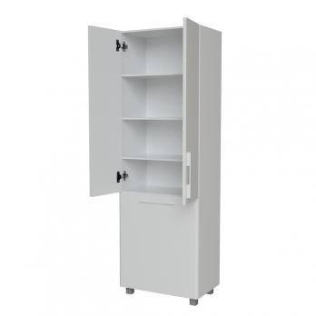 Пенал "СПУТНИК-60" белый с корзиной (600*1900*335)  (ПВХ)