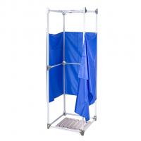 Душ дачный 75*75 без бака (металл. каркас, штора, дерев. поддон) подходит бак 55 литров