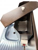 Рукомойник "Дуэт 2-х дверный" металл. 500х800 антич.медь (с ЭВН-20л, мойка НЕРЖ.лев/прав, кран мет.)