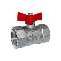 Кран шаровой 1' вн/вн бабочка 11б27п1 Практик 221 ГАЛЛОП никель