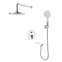 Душевая система 35к Milardo RORSB02M67 "Rora" лейка "Тропический душ" встраиваемая ХРОМ